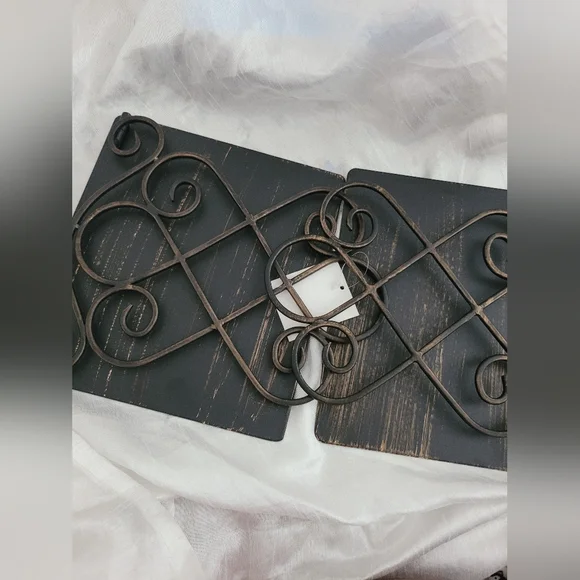 NUEN WELTEN VINTAGE Elegant Black Metal Bookends 1 PAIR - Picture 5 of 6